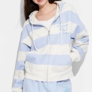 Mighty Fine Cream and Blue Hoodie